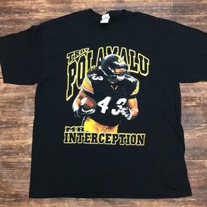 Troy polamalu Mr interception T-shirt size XL